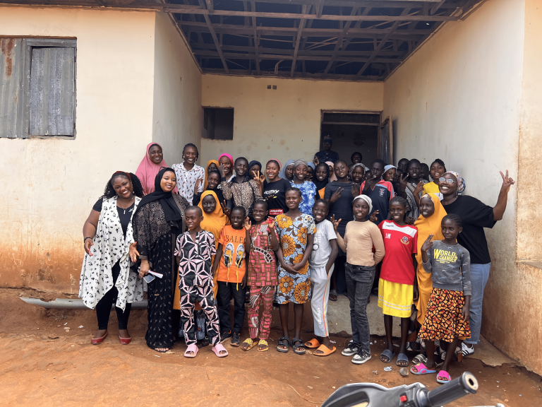 Sunshine Series psychology team with children at IDP Camp Abuja